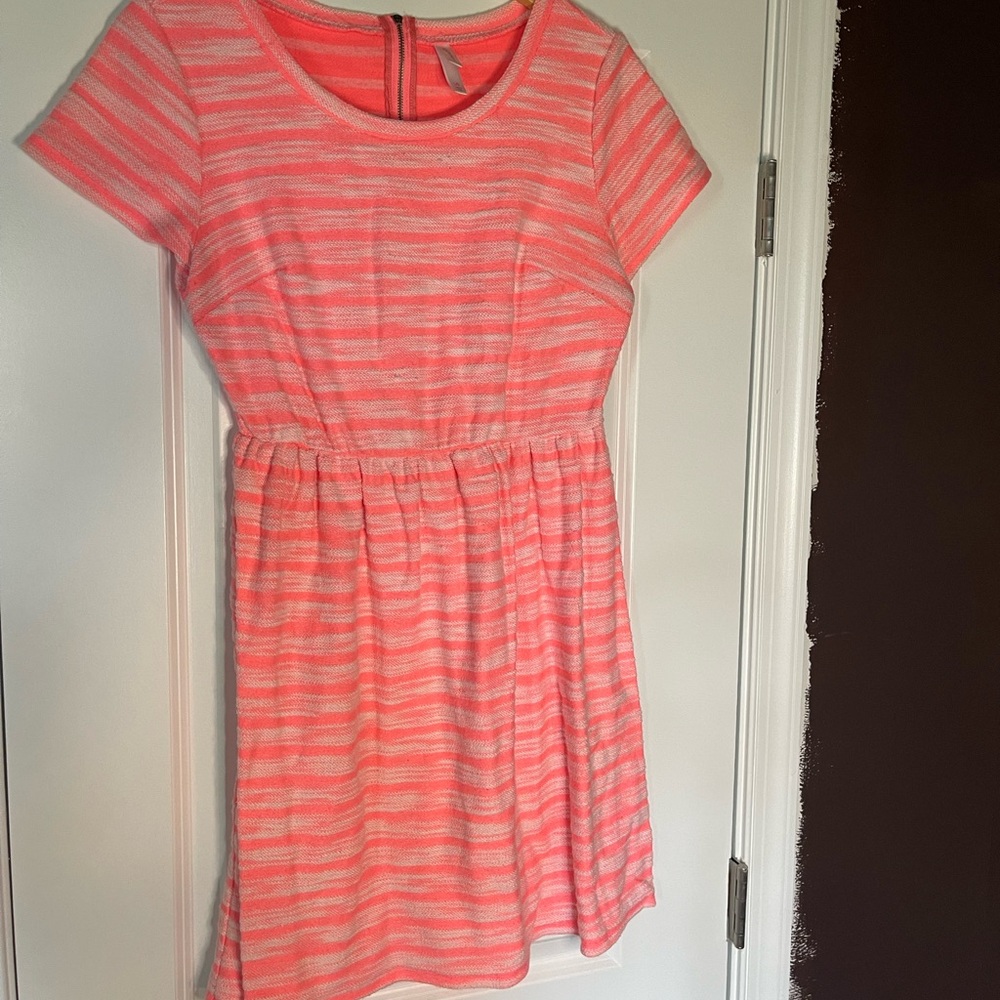 Xhilaration Pink and White Casual Sundress